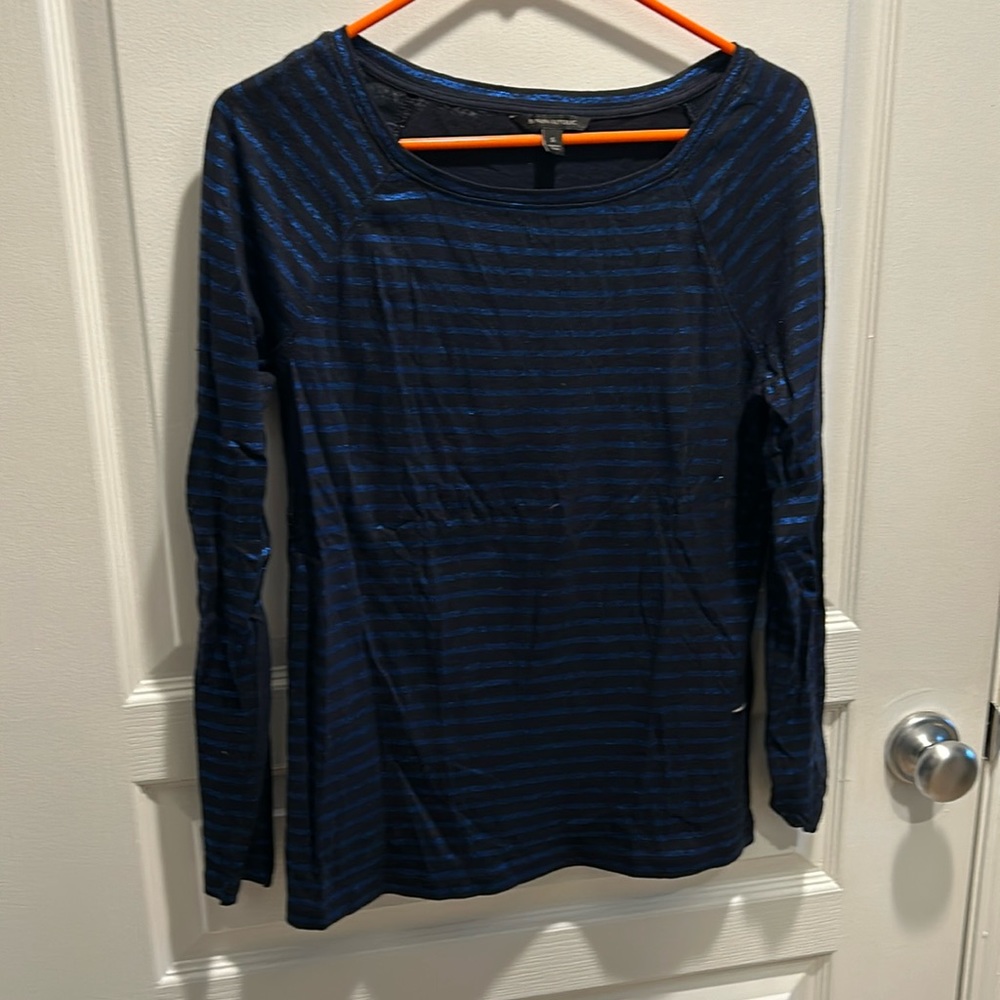 Black and blue striped shirt